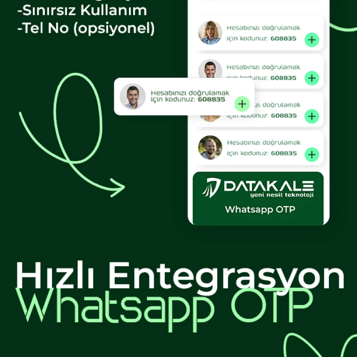 Datakale ile Web Sitenizi WhatsApp OTP ile Güçlendirin